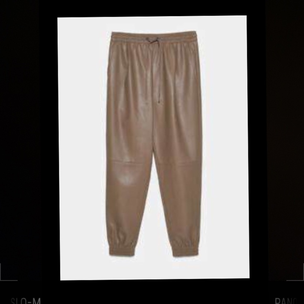 Zara Faux Leather Jogger